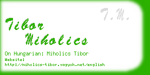 tibor miholics business card